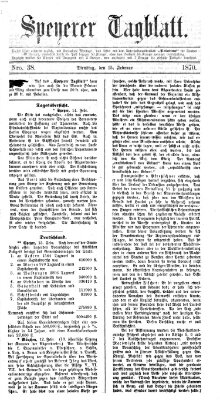 Speyerer Tagblatt Dienstag 15. Februar 1870