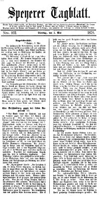 Speyerer Tagblatt Dienstag 3. Mai 1870