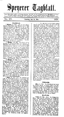 Speyerer Tagblatt Samstag 28. Mai 1870