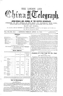 The London and China telegraph Freitag 13. April 1860