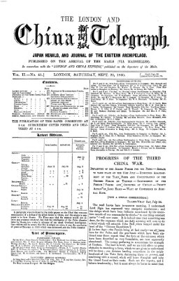 The London and China telegraph Samstag 29. September 1860