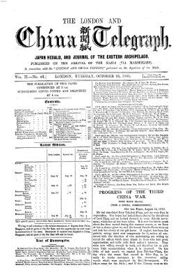 The London and China telegraph Dienstag 16. Oktober 1860