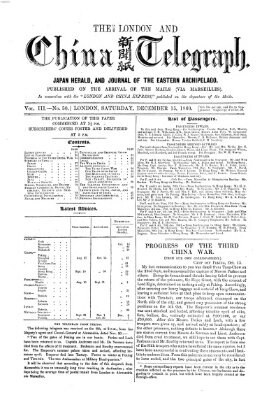 The London and China telegraph Samstag 15. Dezember 1860