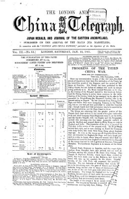 The London and China telegraph Samstag 12. Januar 1861