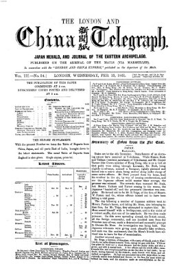 The London and China telegraph Mittwoch 13. Februar 1861