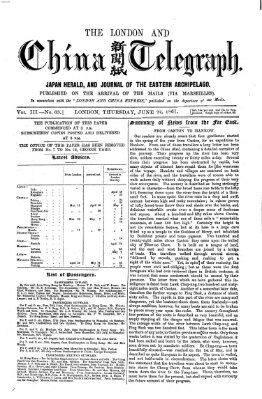 The London and China telegraph Donnerstag 27. Juni 1861