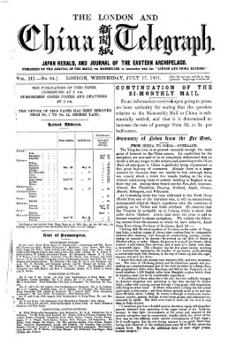 The London and China telegraph Mittwoch 17. Juli 1861