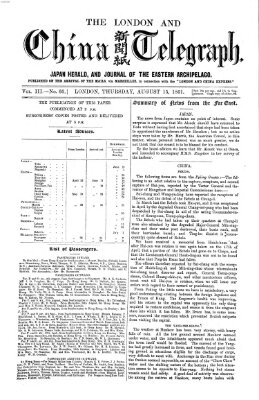 The London and China telegraph Donnerstag 15. August 1861