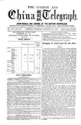 The London and China telegraph Dienstag 27. August 1861