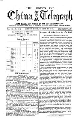 The London and China telegraph Montag 16. September 1861