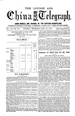 The London and China telegraph Donnerstag 17. Oktober 1861