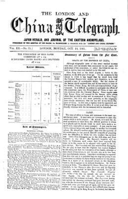 The London and China telegraph Montag 28. Oktober 1861