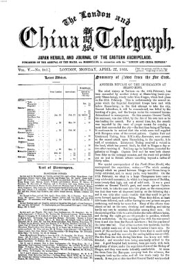 The London and China telegraph Montag 27. April 1863