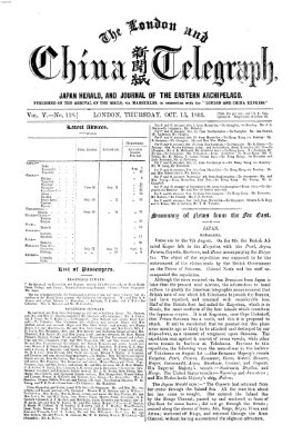 The London and China telegraph Donnerstag 15. Oktober 1863