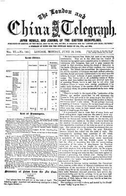 The London and China telegraph Montag 13. Juni 1864