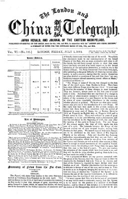 The London and China telegraph Freitag 1. Juli 1864