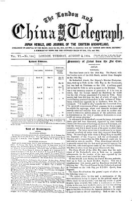 The London and China telegraph Dienstag 2. August 1864