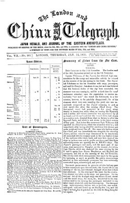 The London and China telegraph Donnerstag 12. Januar 1865