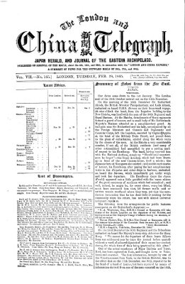 The London and China telegraph Dienstag 28. Februar 1865