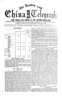 The London and China telegraph Mittwoch 27. September 1865