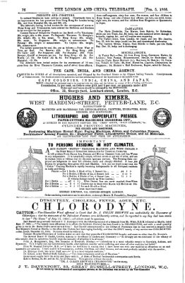 The London and China telegraph Montag 5. Februar 1866