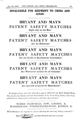 The London and China telegraph Montag 29. Januar 1866