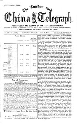 The London and China telegraph Montag 4. Februar 1867