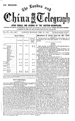 The London and China telegraph Montag 11. Februar 1867