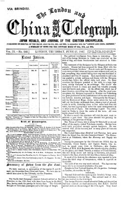 The London and China telegraph Donnerstag 27. Juni 1867