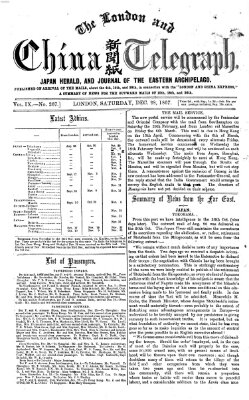 The London and China telegraph Samstag 28. Dezember 1867