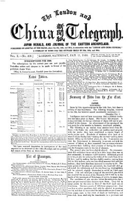 The London and China telegraph Samstag 11. Januar 1868