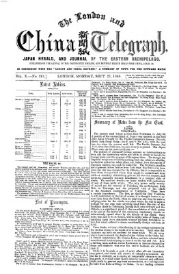 The London and China telegraph Montag 21. September 1868