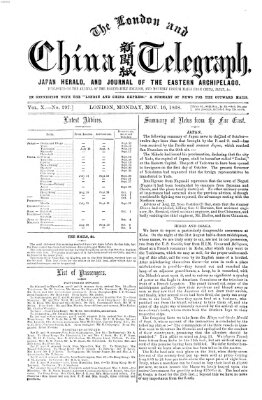 The London and China telegraph Montag 16. November 1868