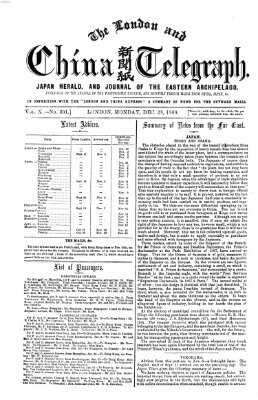 The London and China telegraph Montag 28. Dezember 1868