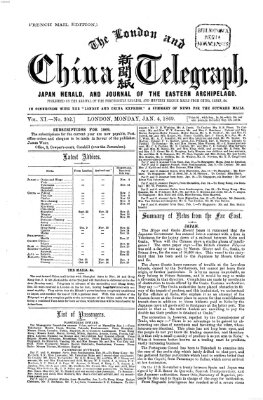 The London and China telegraph Montag 4. Januar 1869