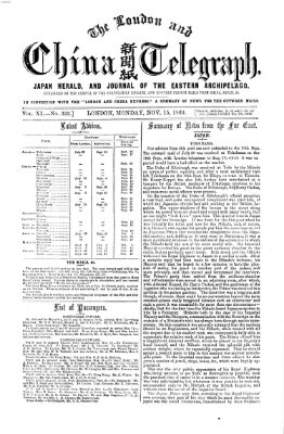 The London and China telegraph Montag 15. November 1869