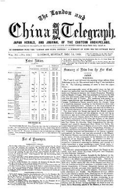 The London and China telegraph Montag 13. Dezember 1869