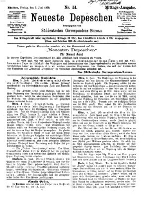 Süddeutscher Telegraph Freitag 5. Juni 1868