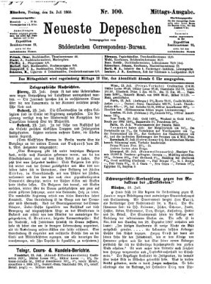 Süddeutscher Telegraph Freitag 24. Juli 1868