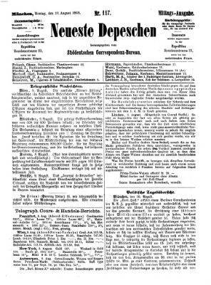 Süddeutscher Telegraph Montag 10. August 1868