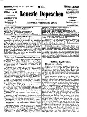 Süddeutscher Telegraph Freitag 14. August 1868