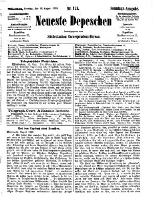 Süddeutscher Telegraph Sonntag 16. August 1868