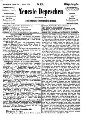 Süddeutscher Telegraph Freitag 21. August 1868