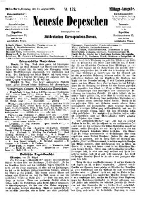 Süddeutscher Telegraph Dienstag 25. August 1868