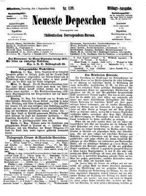 Süddeutscher Telegraph Dienstag 1. September 1868