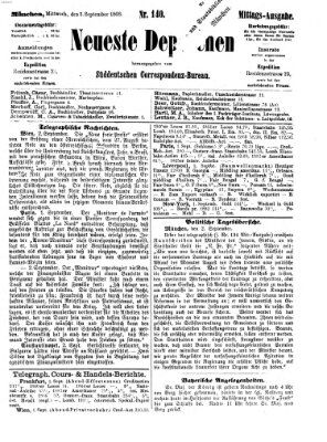 Süddeutscher Telegraph Mittwoch 2. September 1868