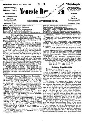 Süddeutscher Telegraph Samstag 5. September 1868