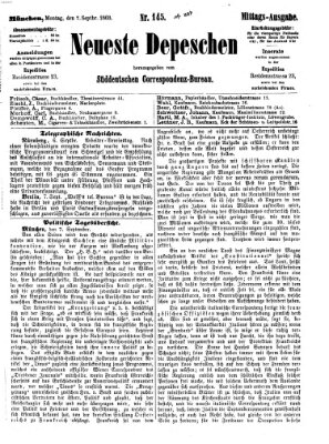 Süddeutscher Telegraph Montag 7. September 1868