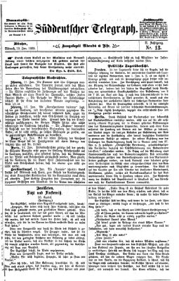 Süddeutscher Telegraph Mittwoch 13. Januar 1869