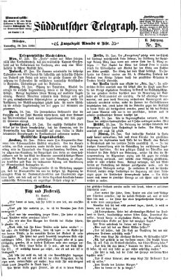 Süddeutscher Telegraph Donnerstag 28. Januar 1869